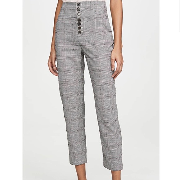 Joie Pants - Joie Abony Cropped Button-Front Pants